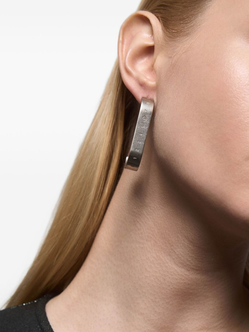 logo-engraved earrings 1