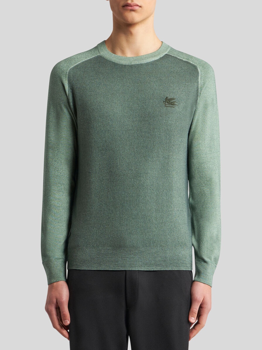WOOL SWEATER WITH EMBROIDERY - 2