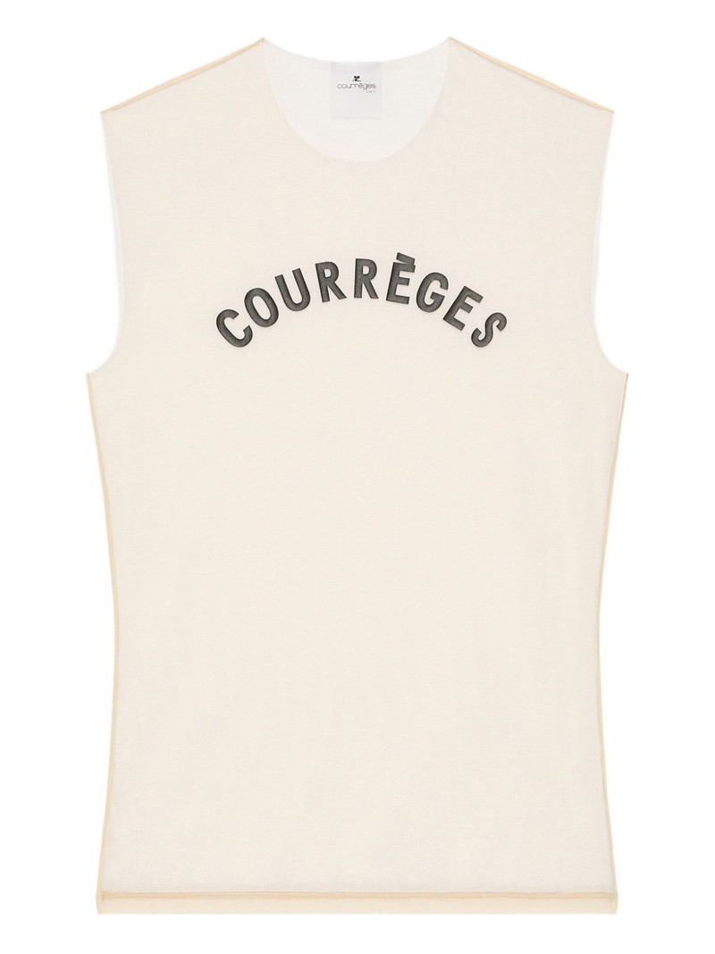 logo-print sleeveless top 1