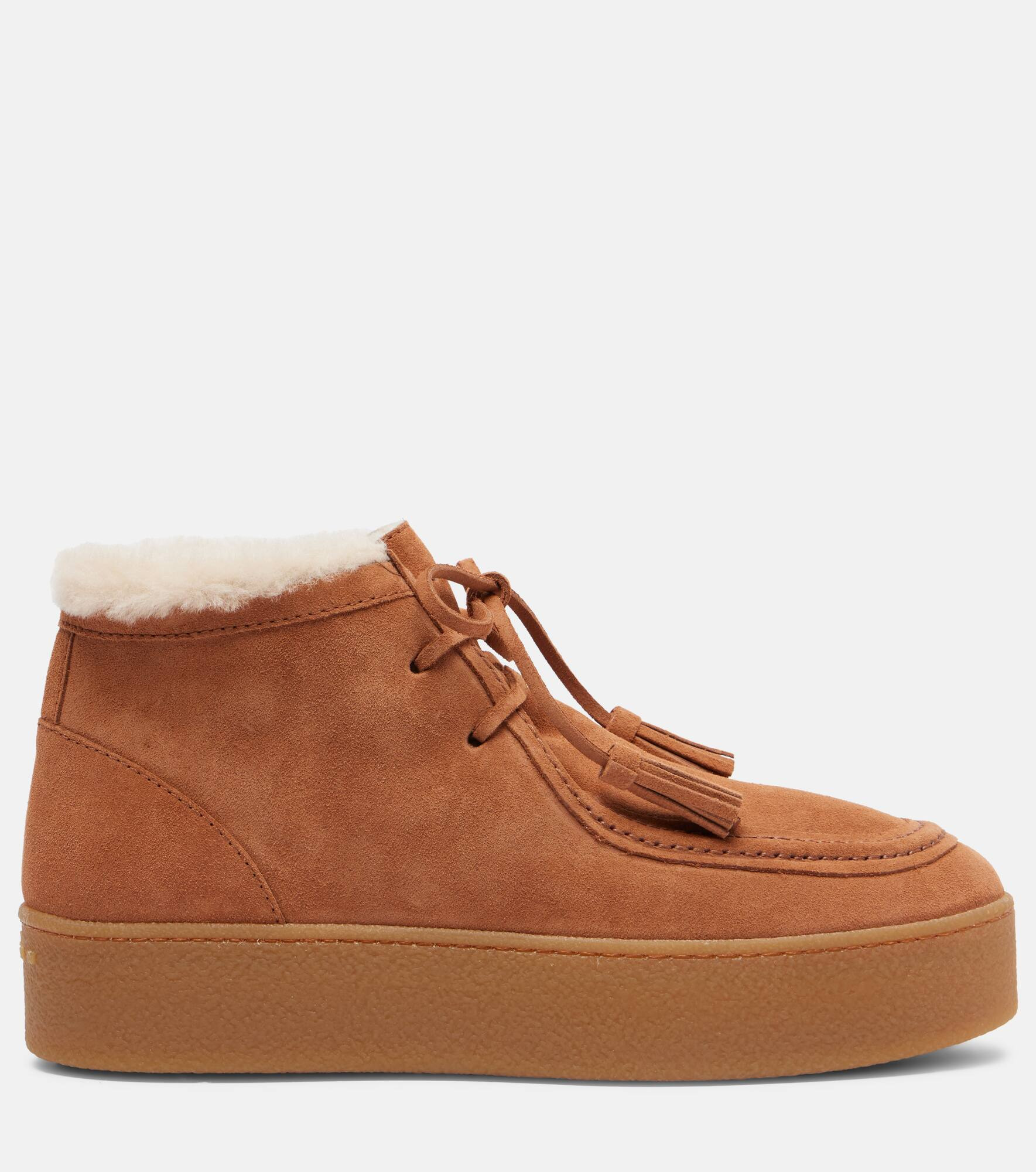 H681 suede platform desert boots - 4