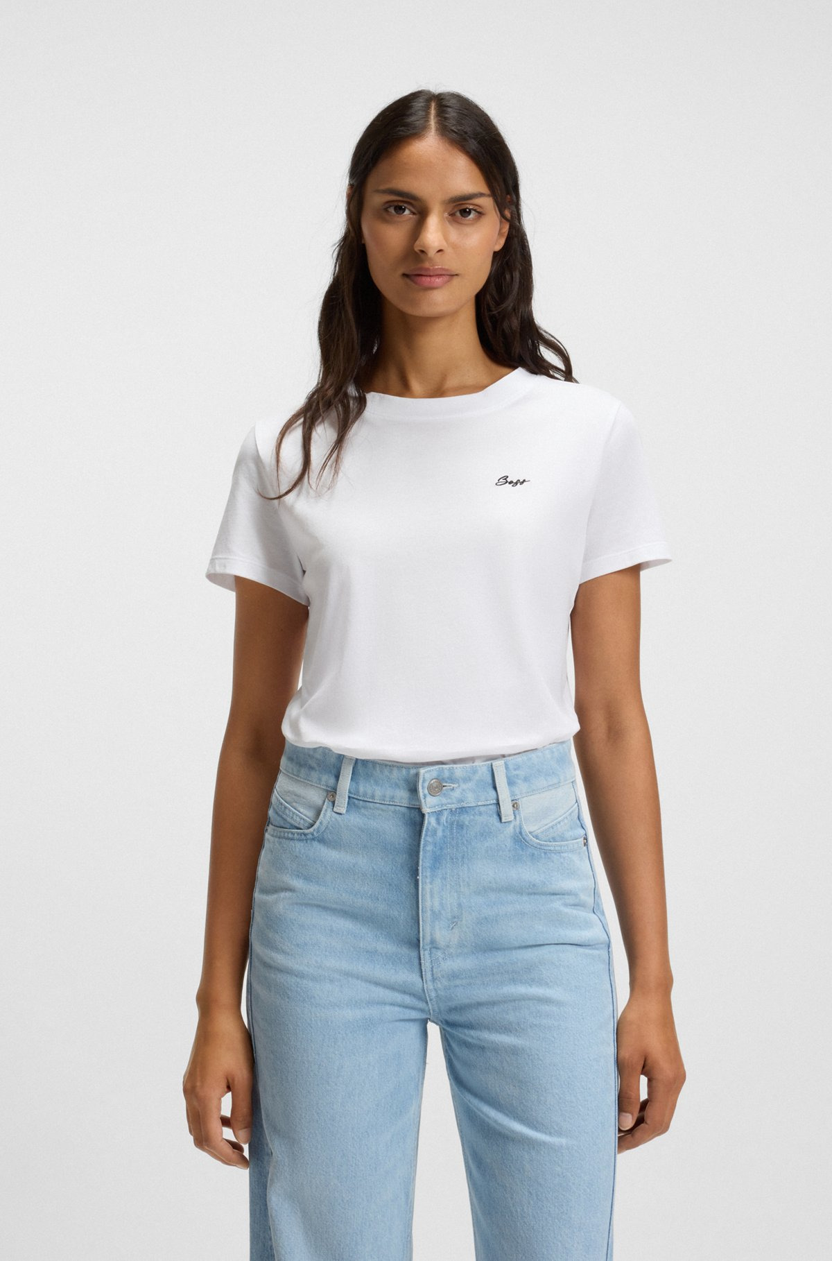 COTTON JERSEY T-SHIRT WITH HANDWRITTEN-LOGO PRINT - 2