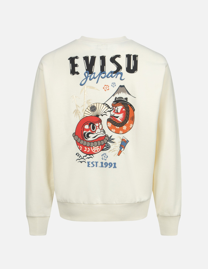 EVISU KUMADORI DARUMA PRINT RELAX FIT SWEATSHIRT outlook