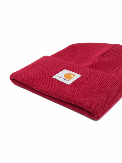 Carhartt purl-knit logo-patch beanie outlook