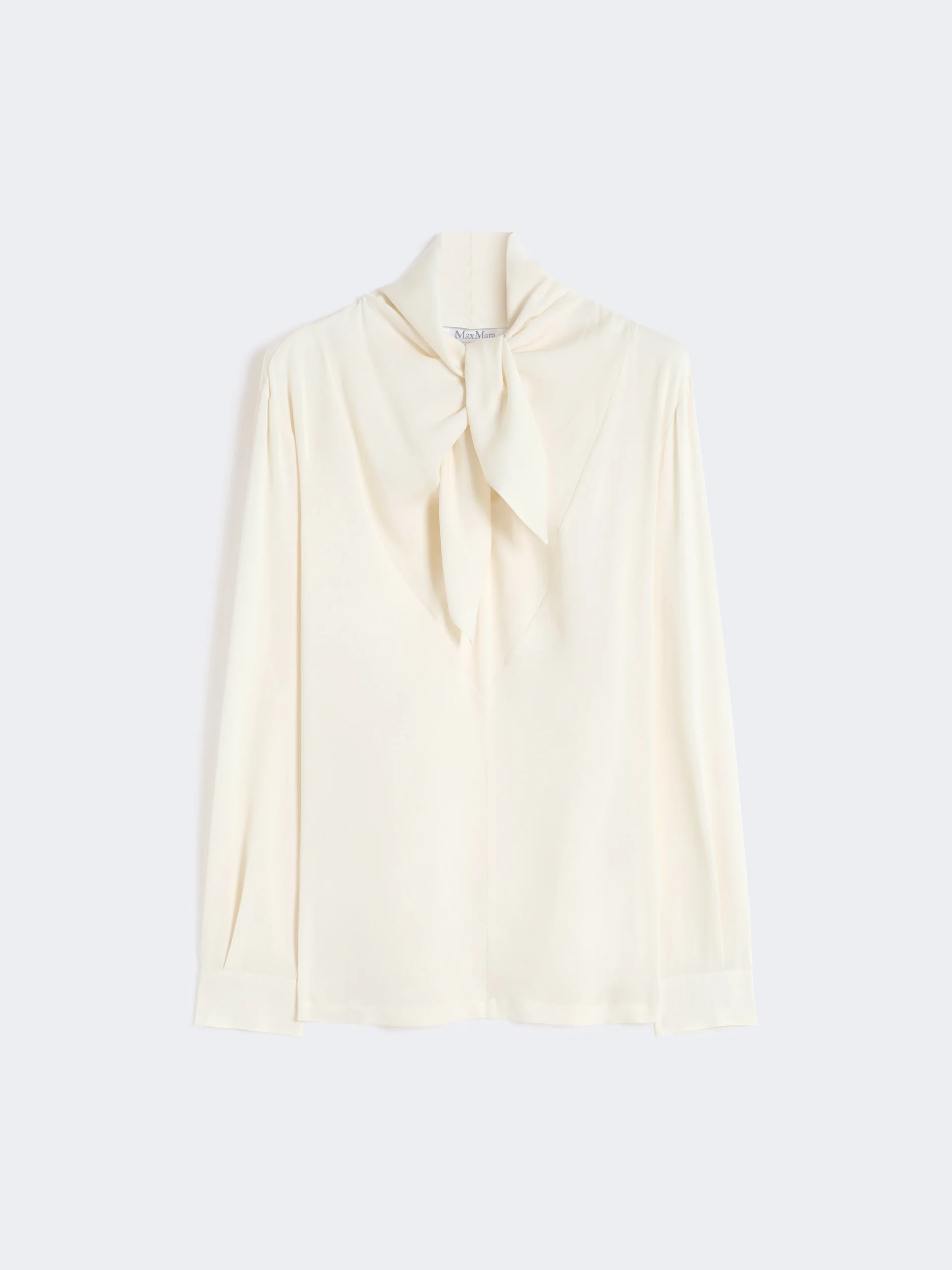 Silk charmeuse blouse - IVORY - 1