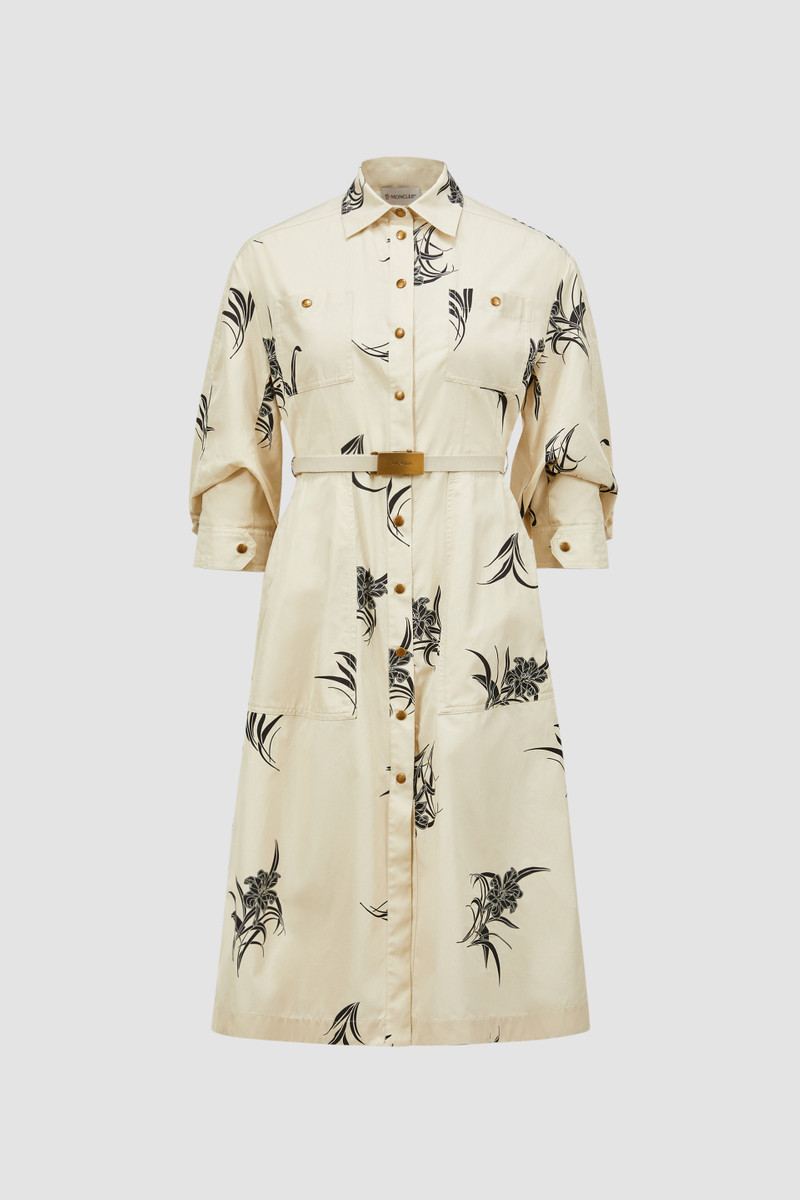 Floral Print Cotton Shirt Dress 1