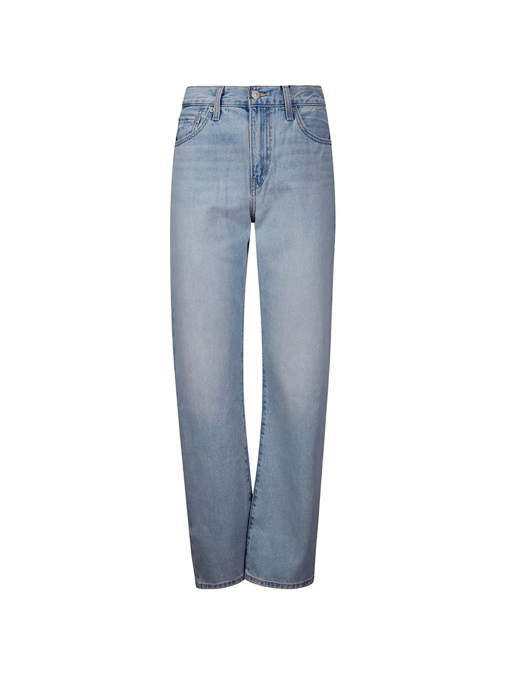 frayed high-waisted jeans - 1