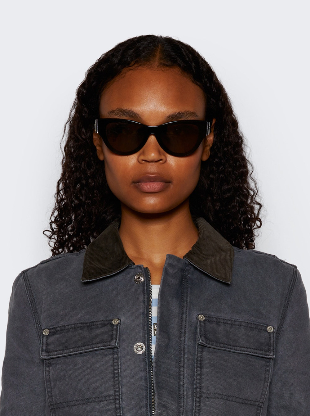 First Cat-eye Sunglasses Shiny Black - 2