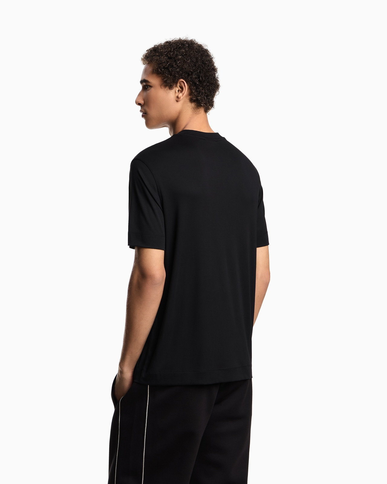 MODAL JERSEY T-SHIRT WITH MICRO EAGLE EMBROIDERY - 3