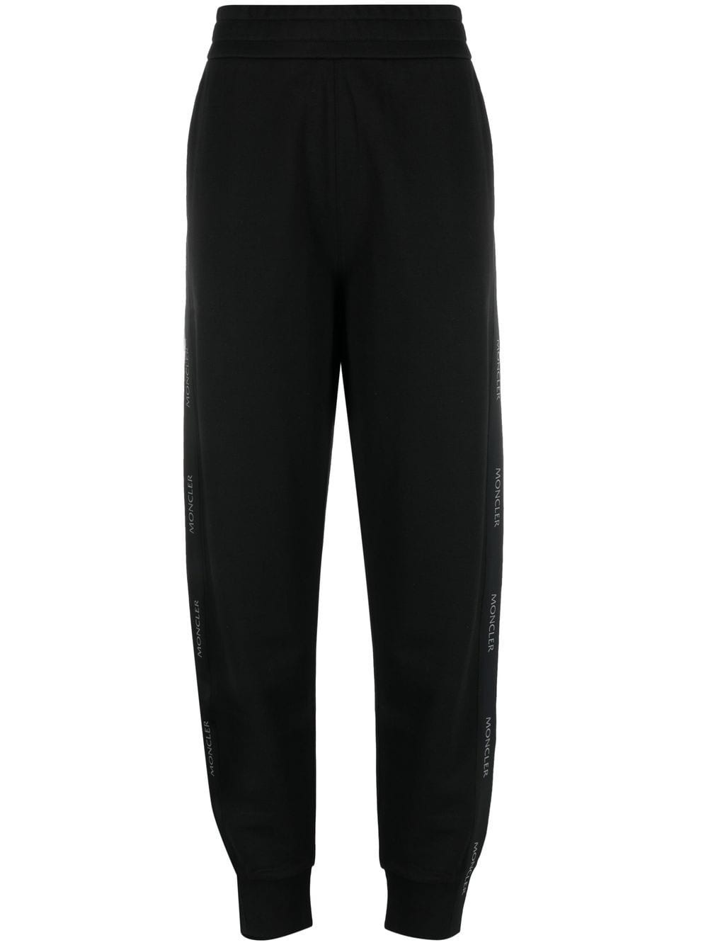logo-trim cotton track pants - 1