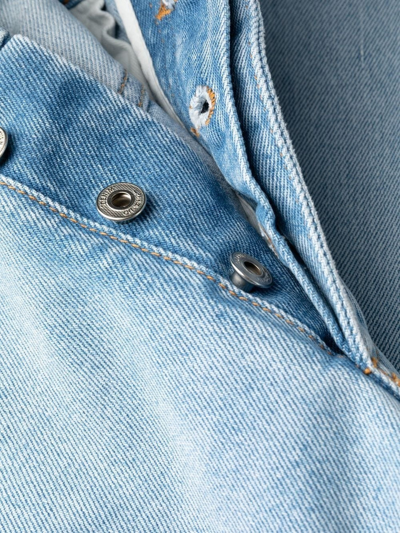 frayed-edge straight-leg jeans 5