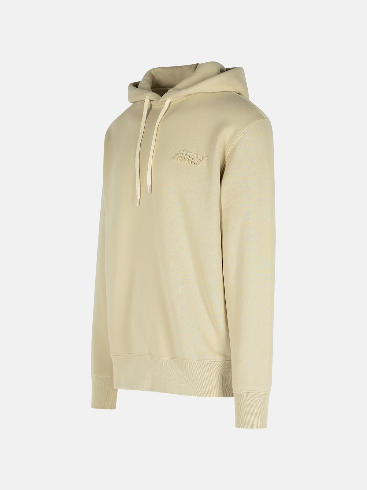 BEIGE COTTON SWEATSHIRT - 2