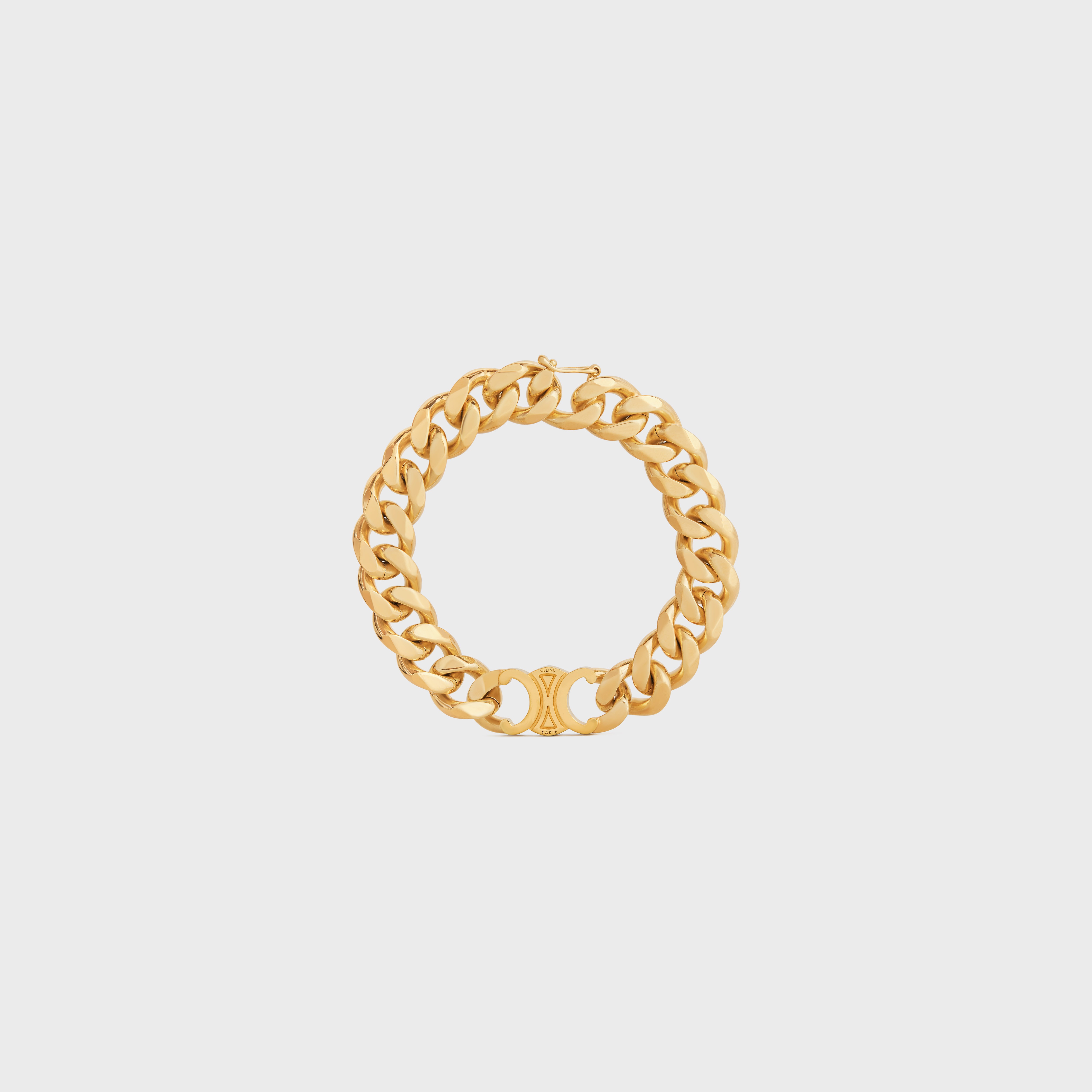 CELINE ブレスレット Gourmette Triomphe Bracelet 460BJ6BRA CELINE Triomphe Gourmette Bracelet in Brass with Gold Finish