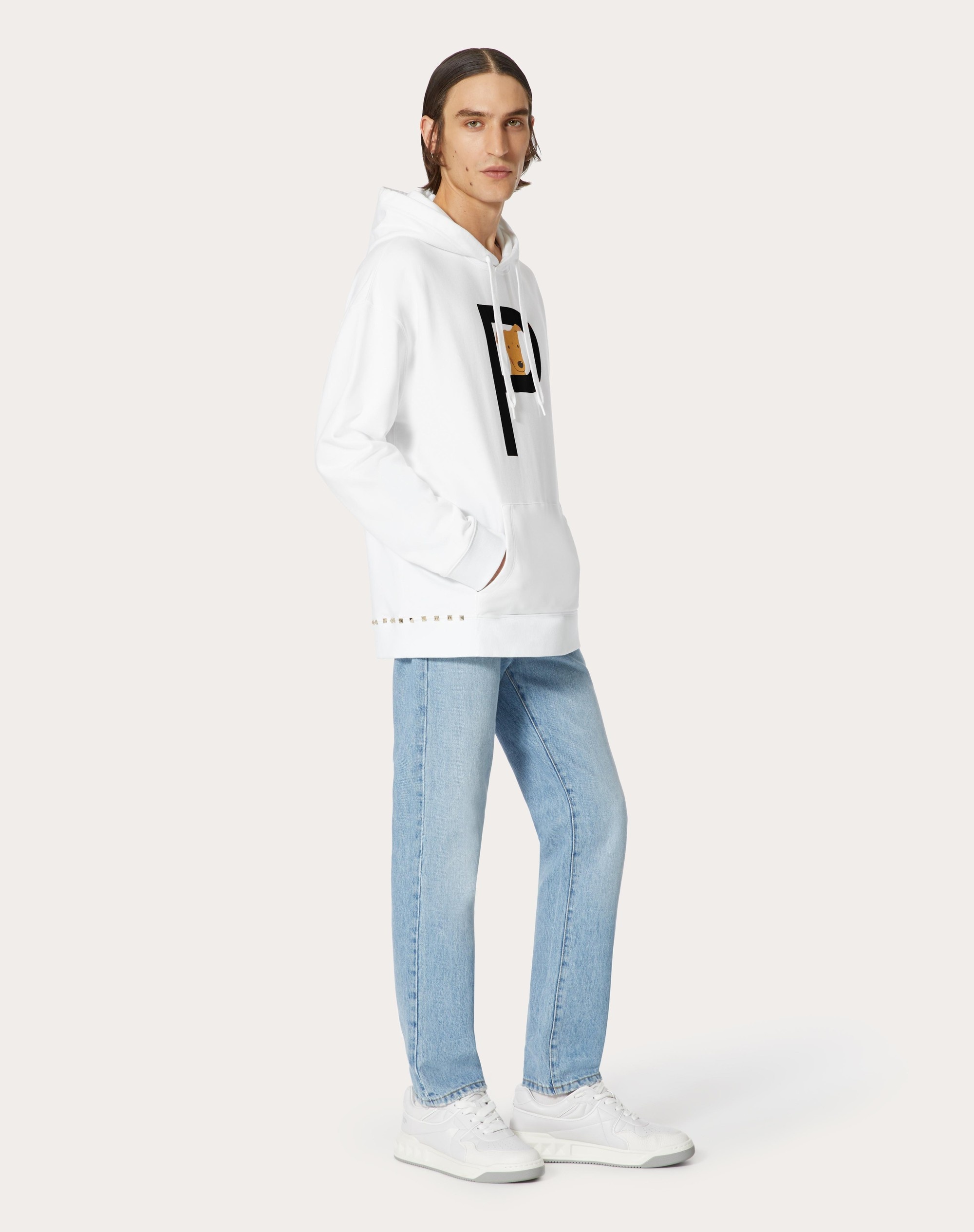 VALENTINO GARAVANI ROCKSTUD PET CUSTOMISABLE UNISEX HOODED SWEATSHIRT - 3