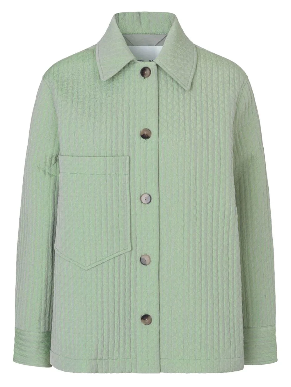 quilted-texture patch-pocket jacket - 1