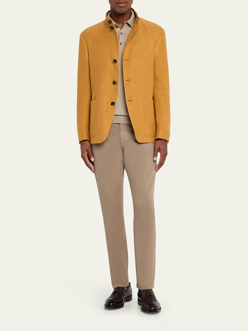 ZEGNA Men's Il Conte Linen-Silk Chore Jacket outlook