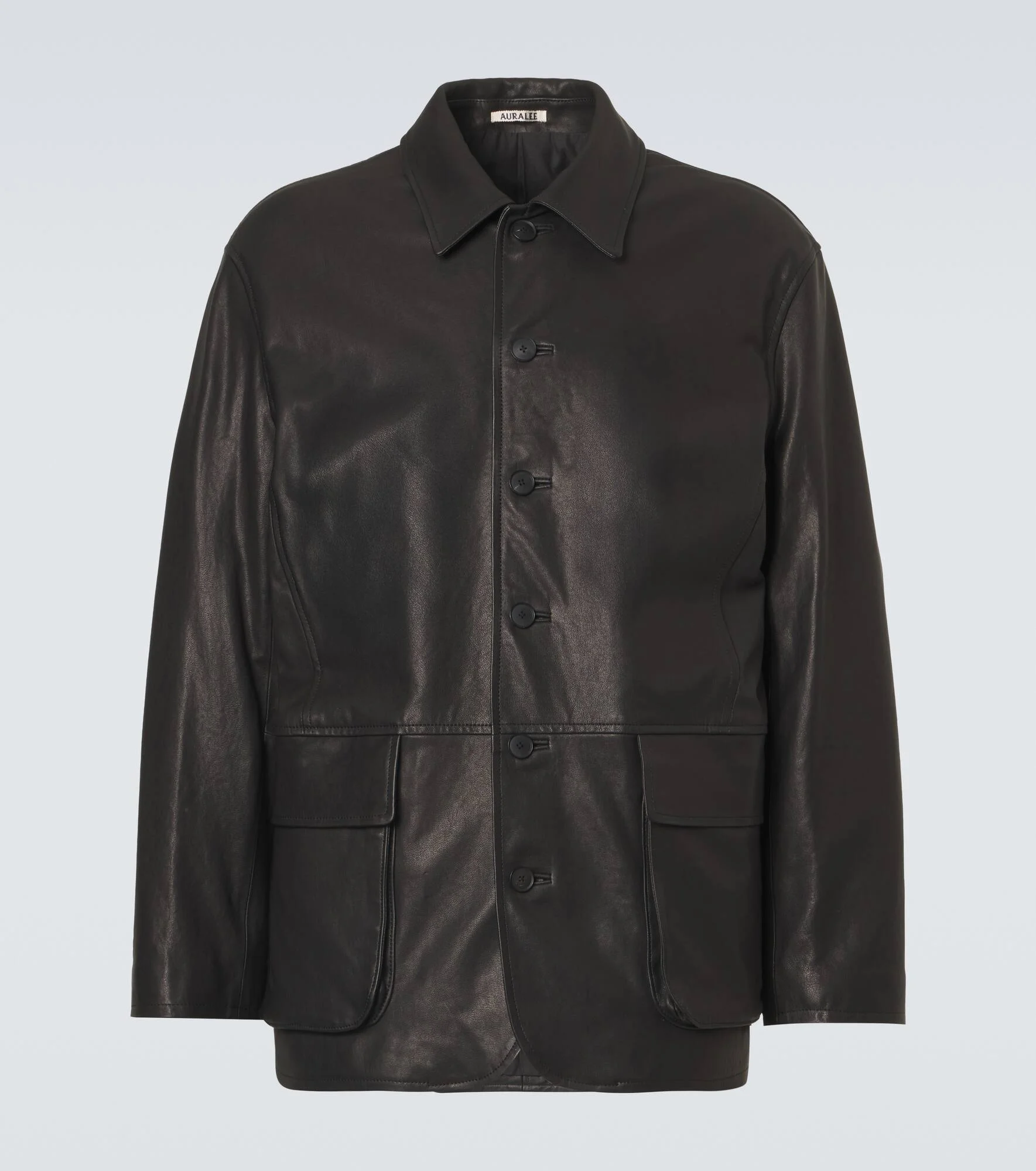 Leather blouson jacket - 1