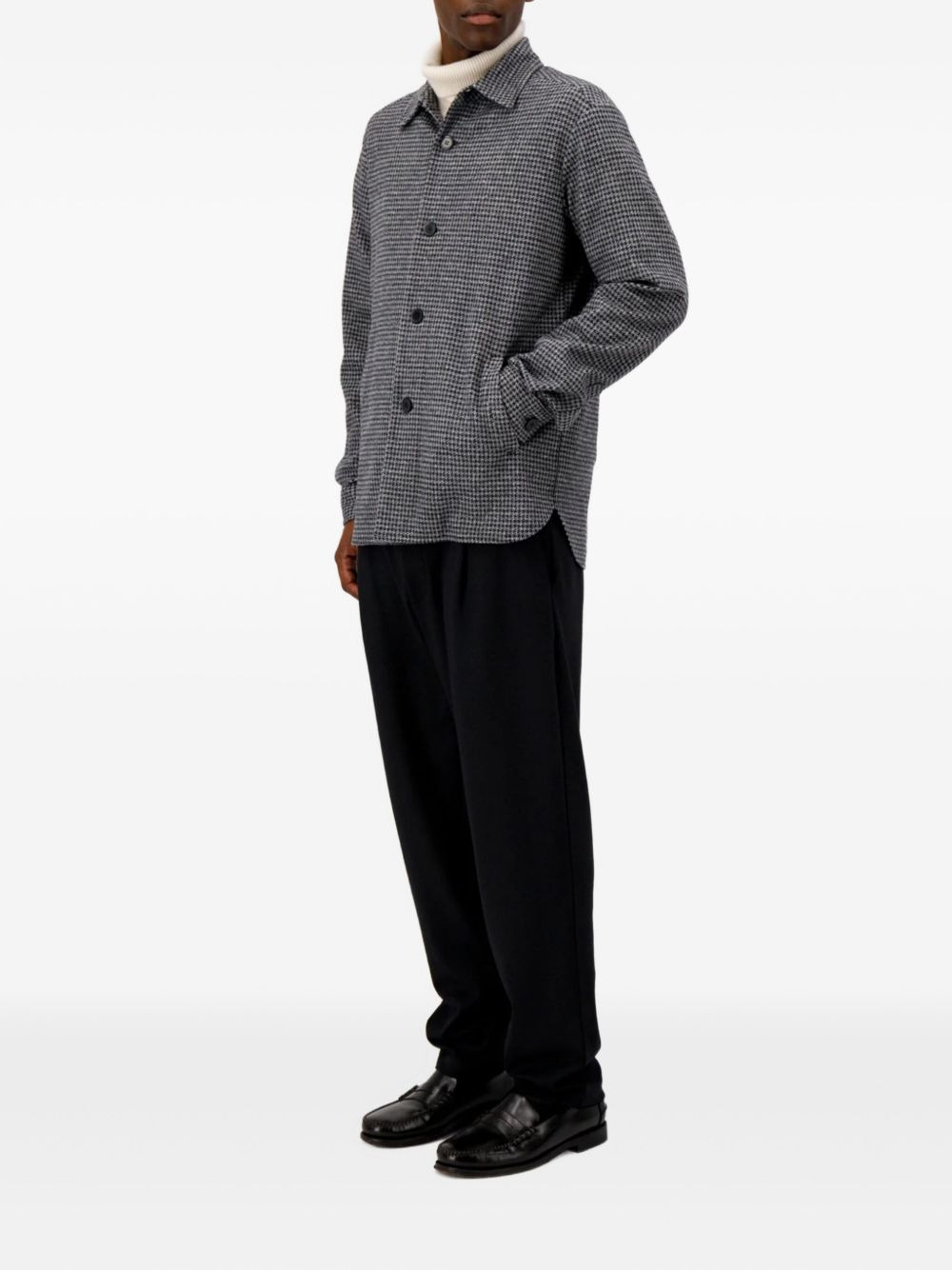 houndstooth wool jacket - 3