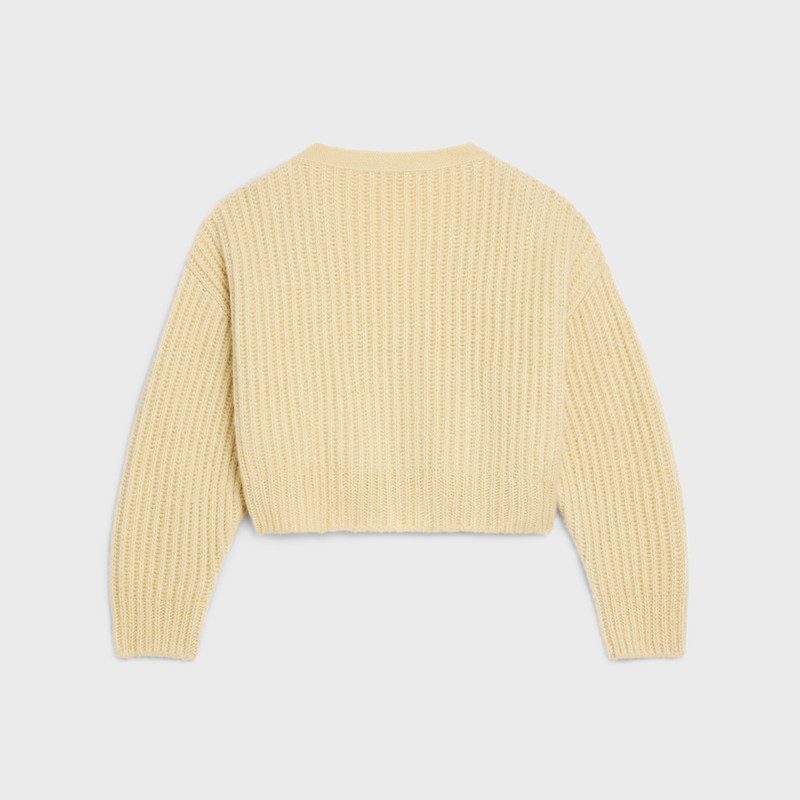 CELINE RIBBED CARDIGAN IN SILK AND CASHMERE outlook