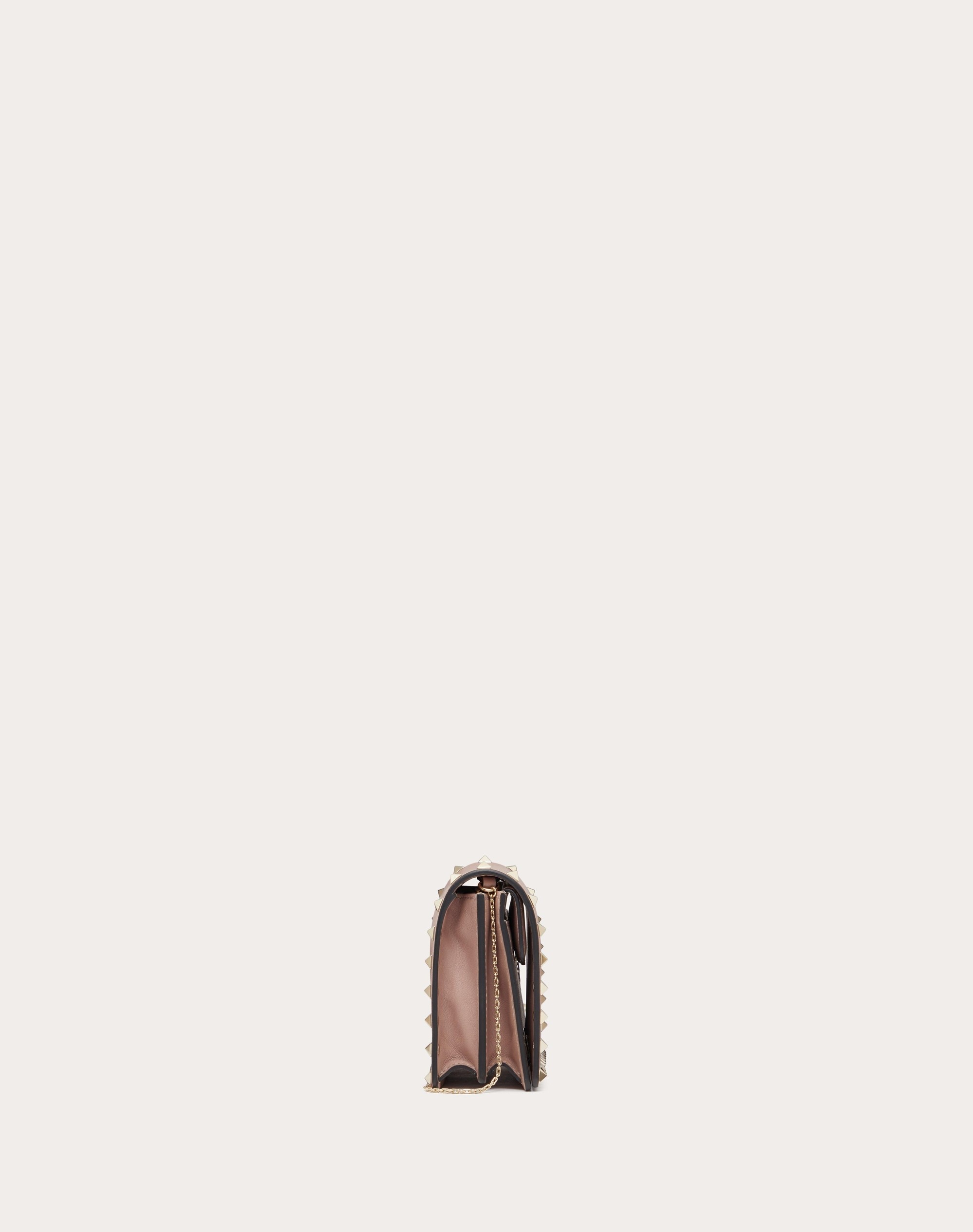 ROCKSTUD CALFSKIN CHAIN POUCH - 4