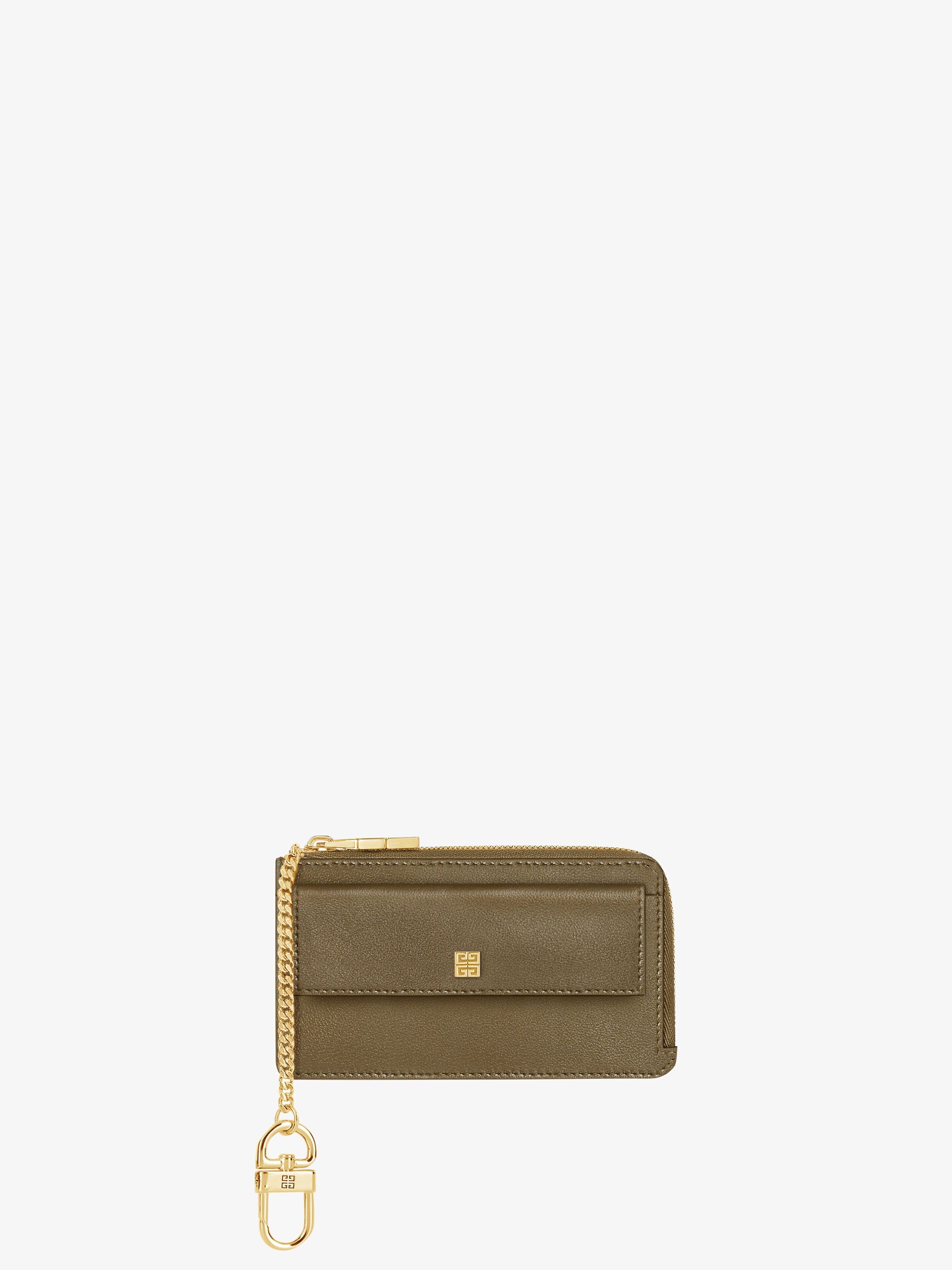 4G ZIPPED CARD HOLDER IN GRAINED LEATHER - 2