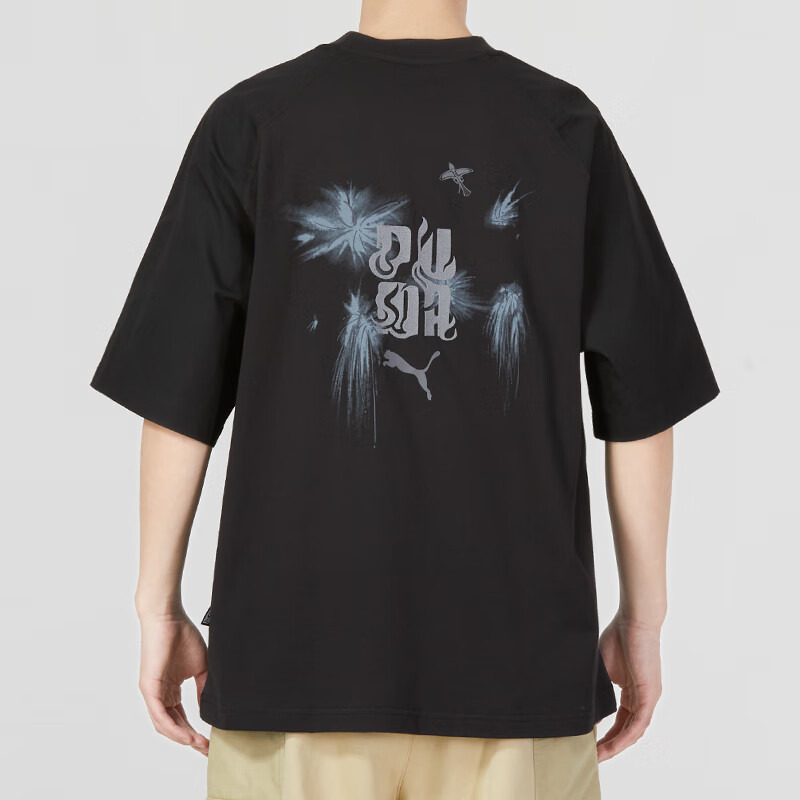 PUMA SS23 Graphic T-Shirt 'Black' 621928-01 - 4