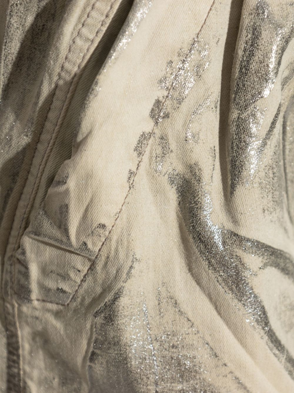 metallic-effect layered skirt - 5