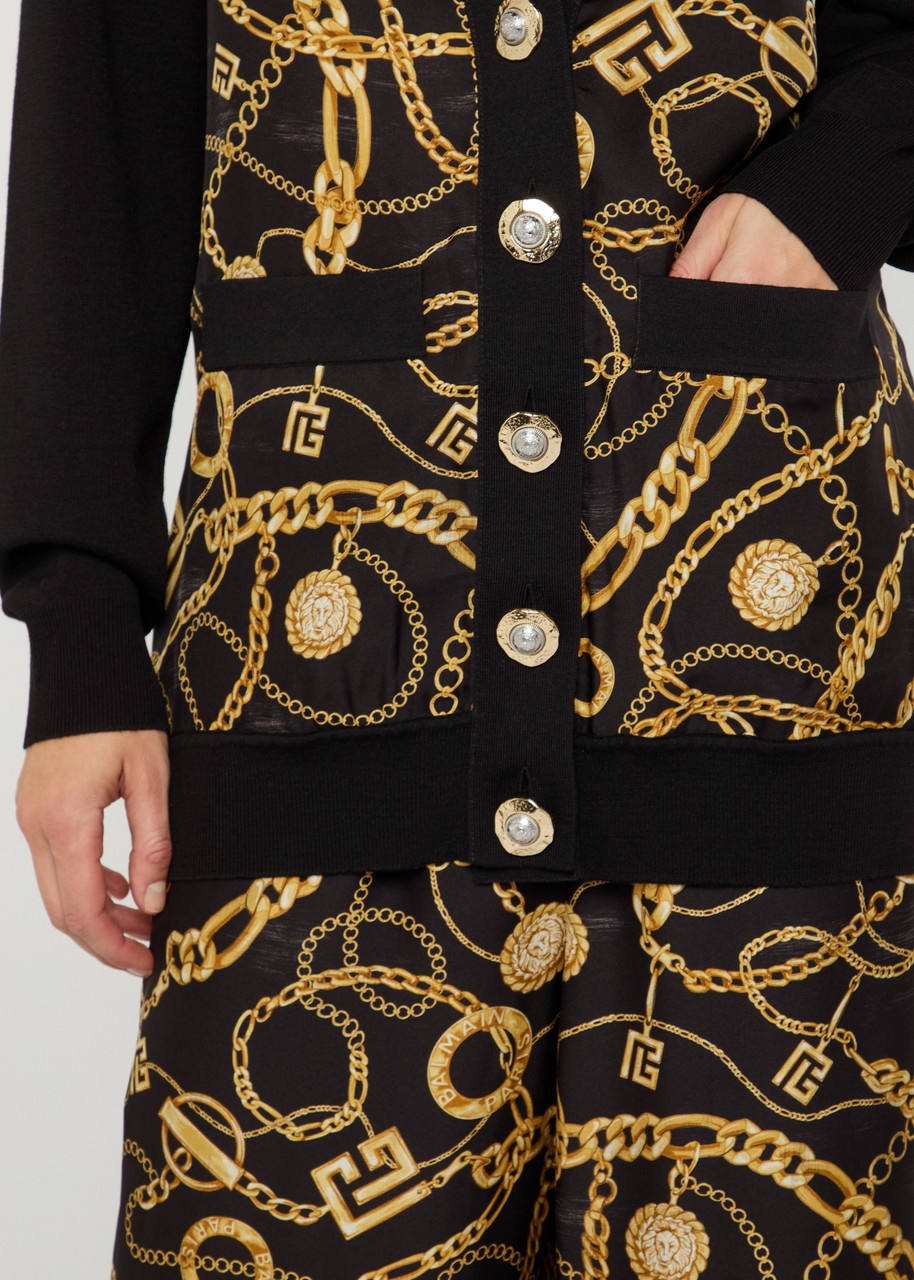 Balmain Printed Wool Cardigan - 5