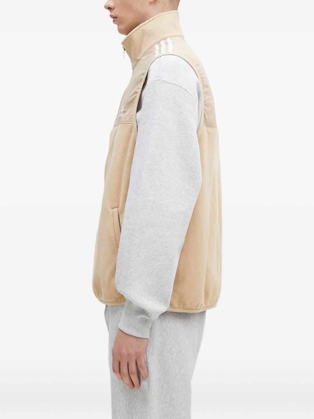 logo-embroidered vest - 3