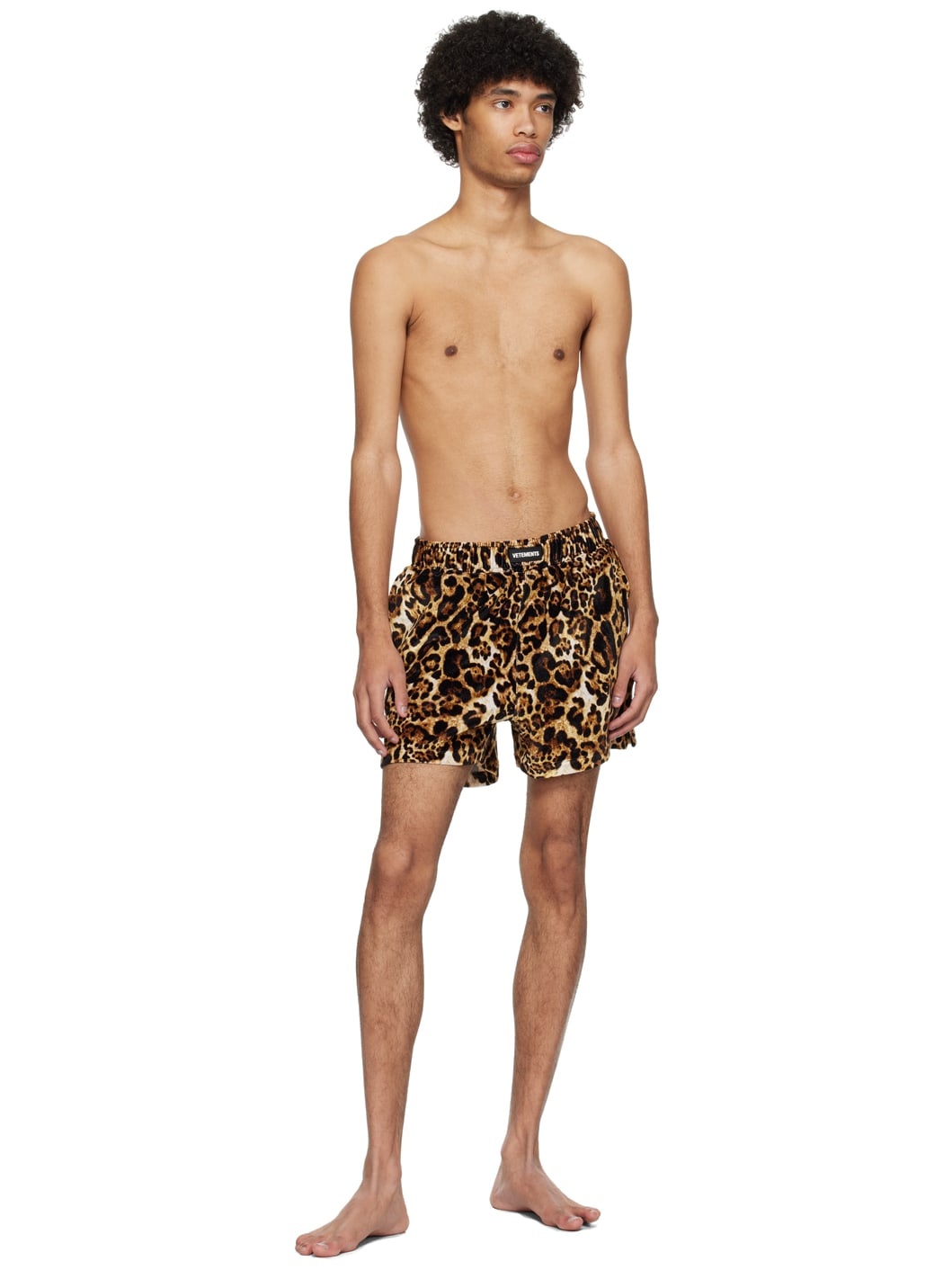 Brown Leopard Swim Shorts - 4