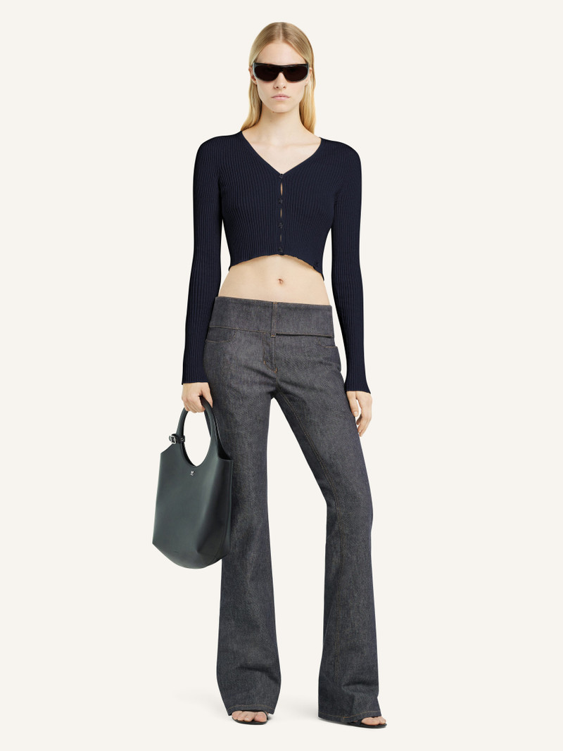 courrèges SOLAR CROPPED RIB CARDIGAN outlook