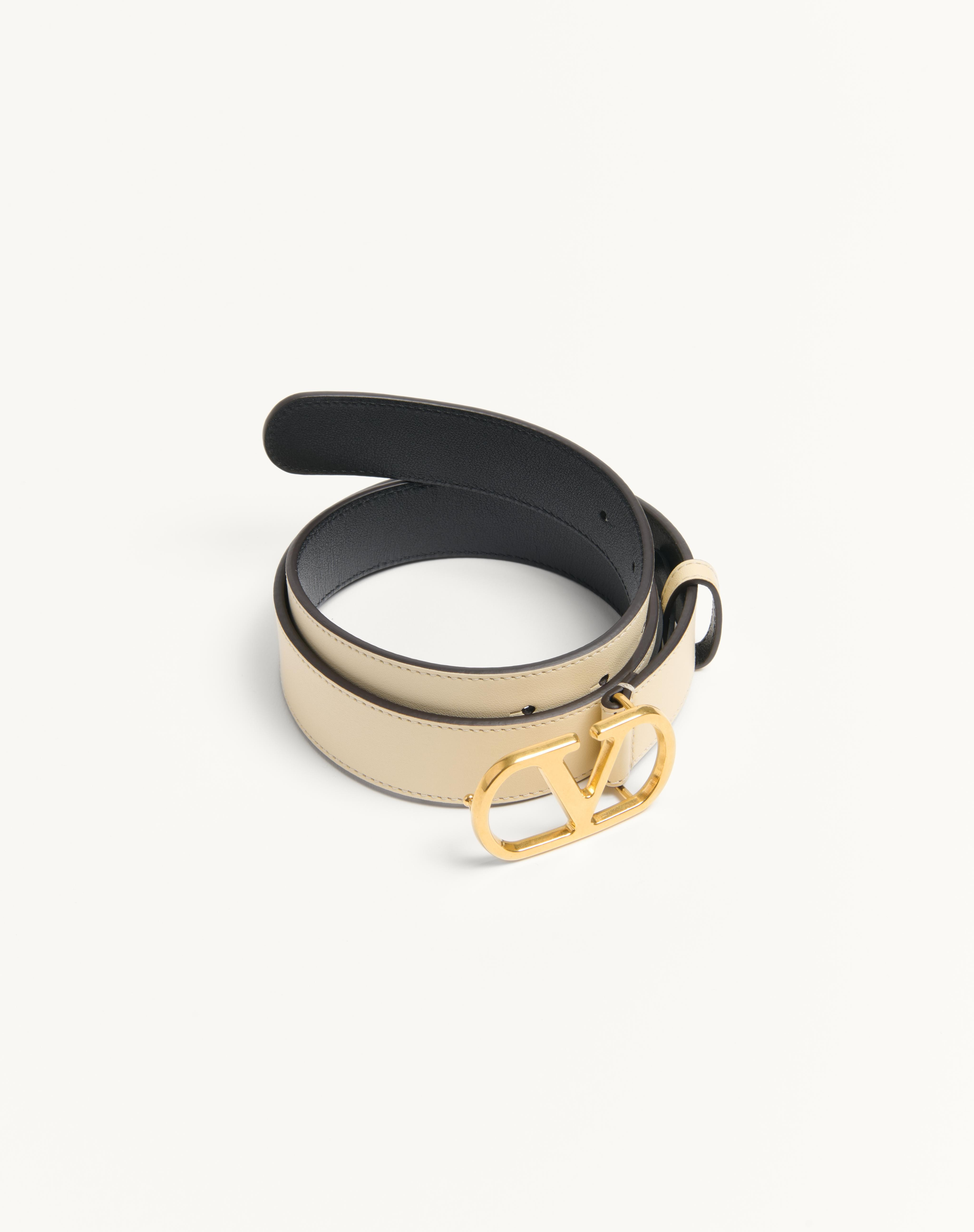 VLOGO SIGNATURE BELT IN SHINY CALFSKIN 30 MM - 3