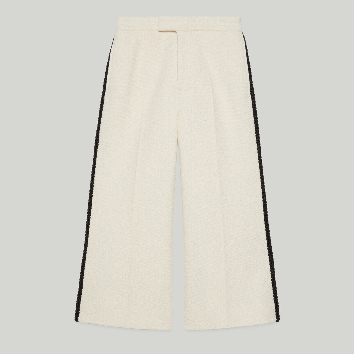 Wool tweed pant with Interlocking G patch - 1