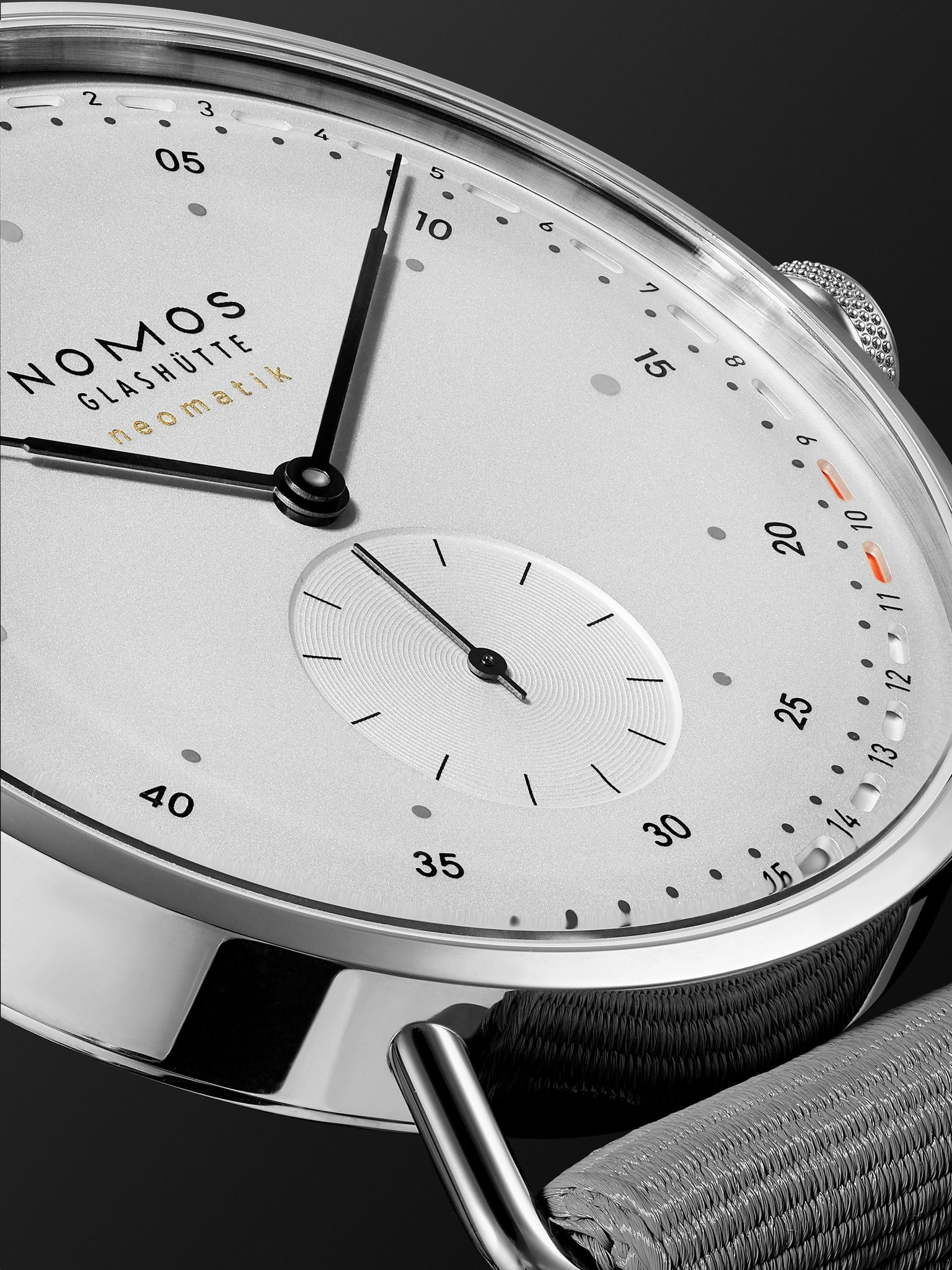 Metro Neomatik 41 Automatic 40.5mm Stainless Steel and Webbing Watch, Ref. No. 1165 White - 6