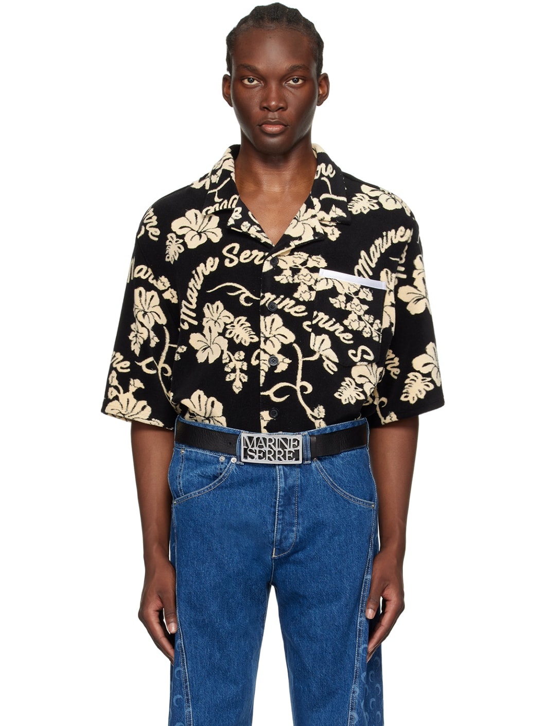 Black Jacquard Shirt - 1
