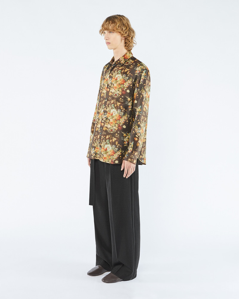 Nanushka JARI - Printed twill silk pants - 20s floral outlook