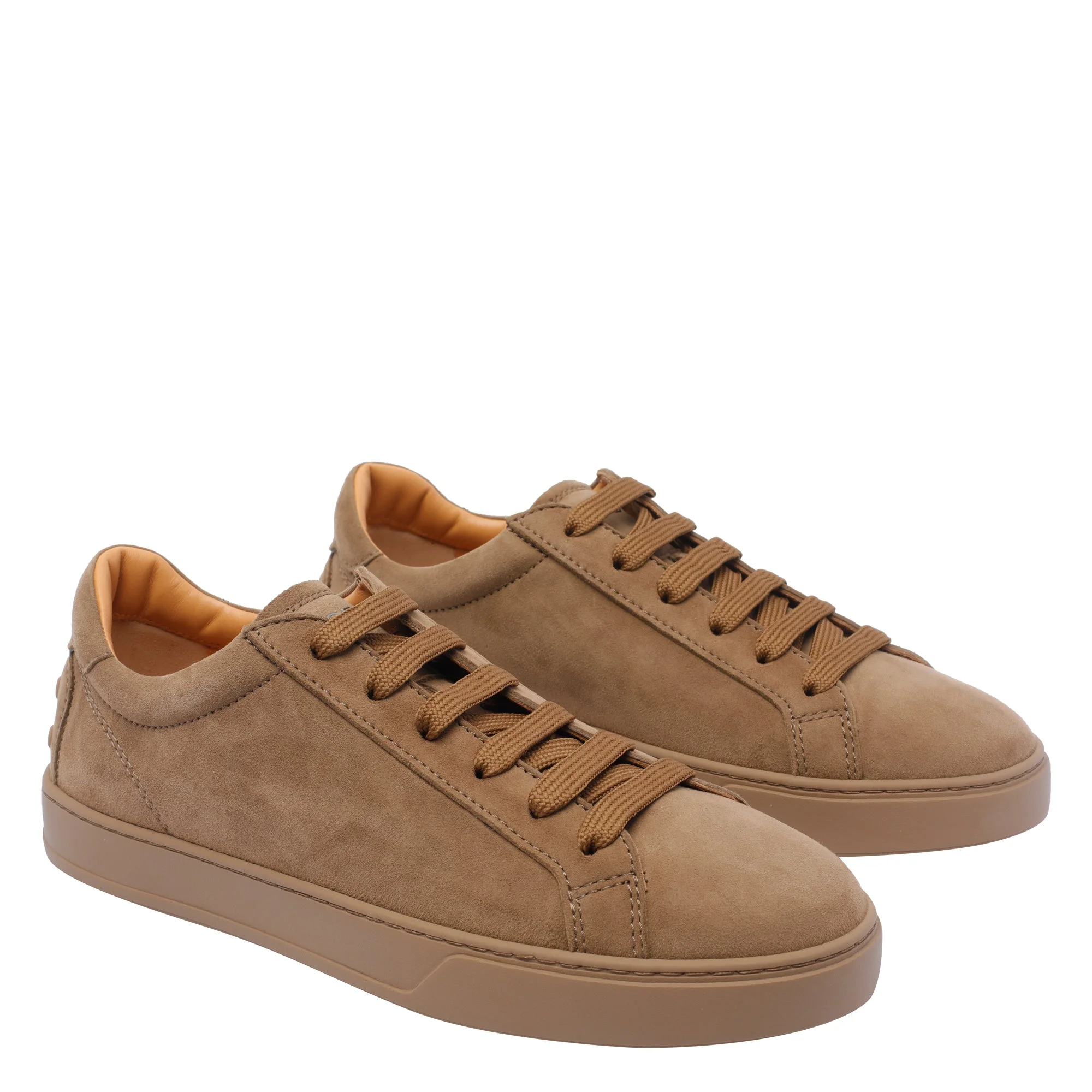 Tods Sneakers Beige Suede Leather/rubber Sole - 1