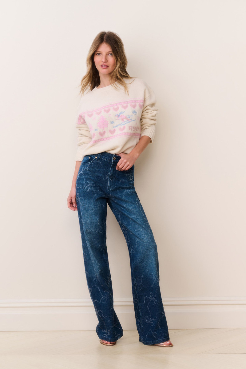 Dessa Crystal Bow Jeans 3