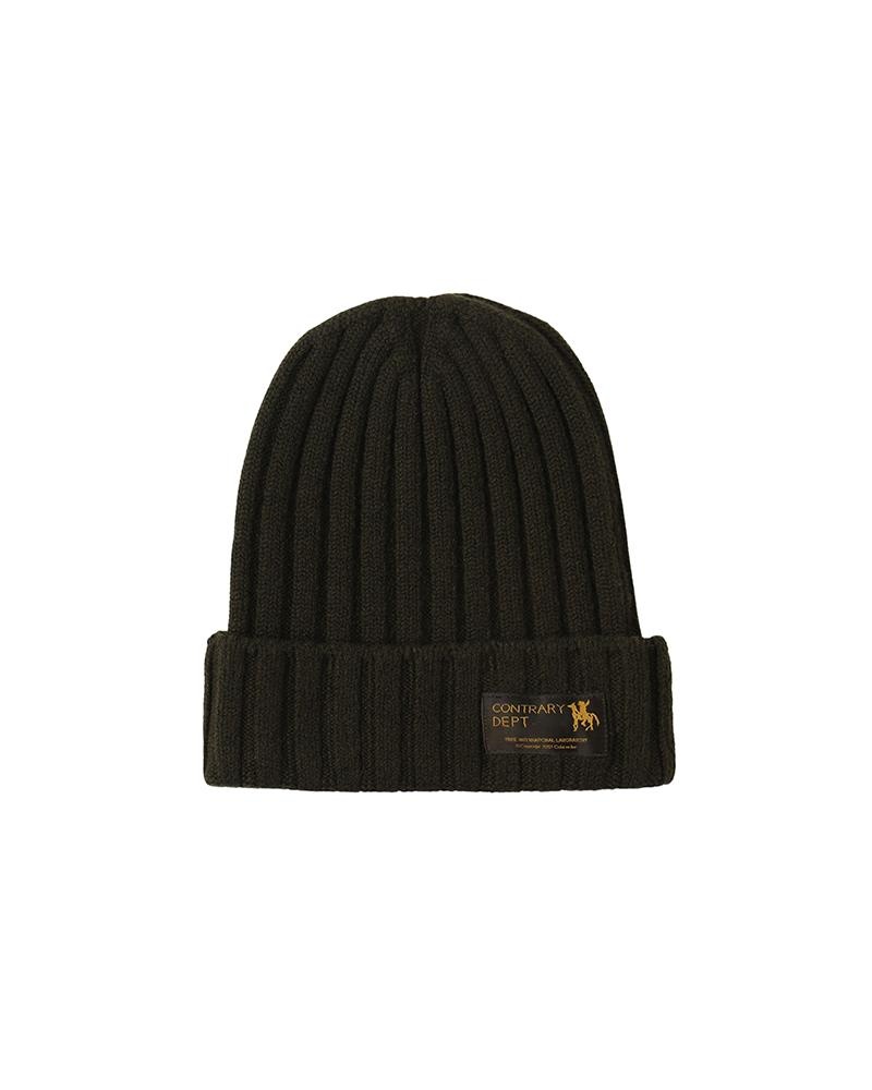 KNIT CAP OLIVE - 1