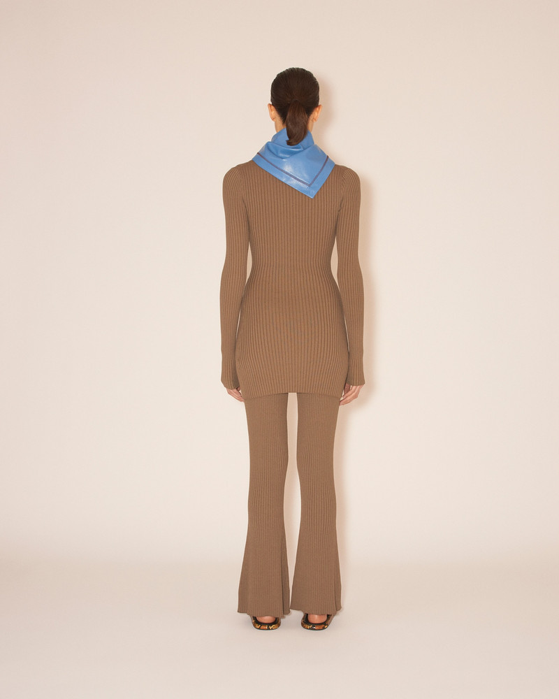 LYKKE - Rib pants - Khaki 5