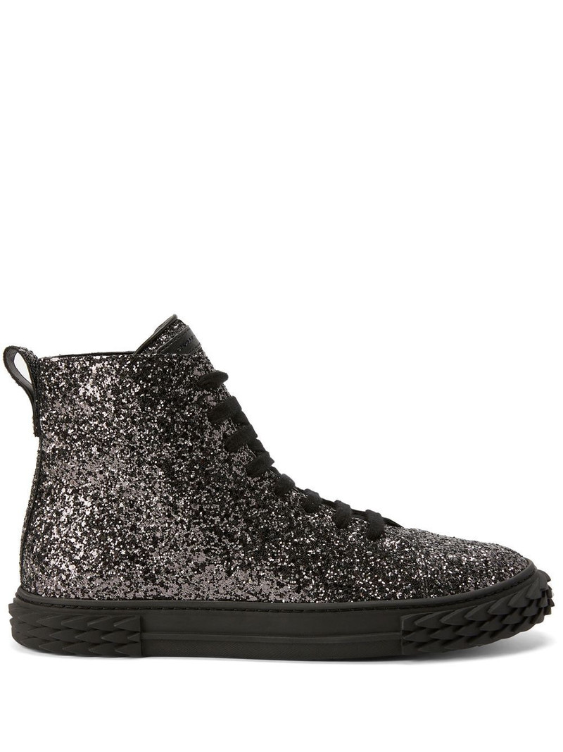 Ecoblabber glitter high-top sneakers 1