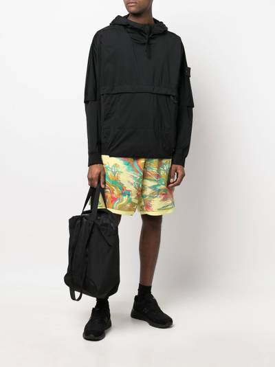 Stone Island Shadow Project marbled-print bermuda shorts outlook