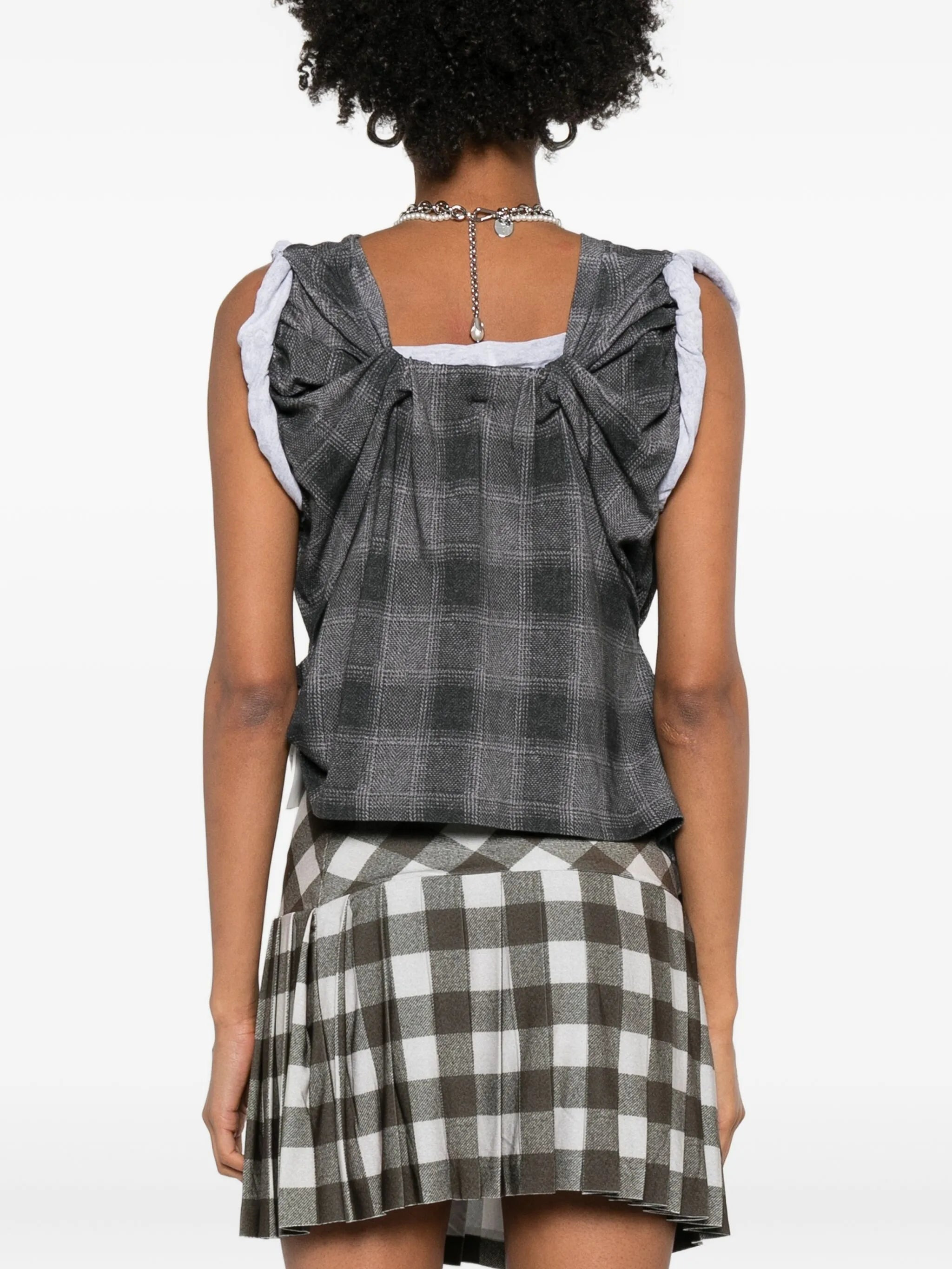 checkered tank top - 4