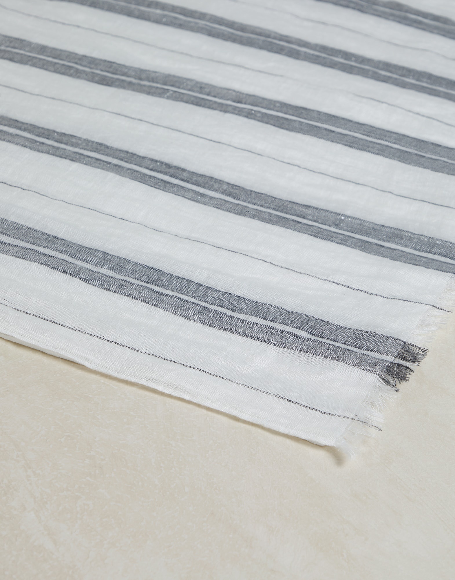 Sparkling stripe linen scarf - 2