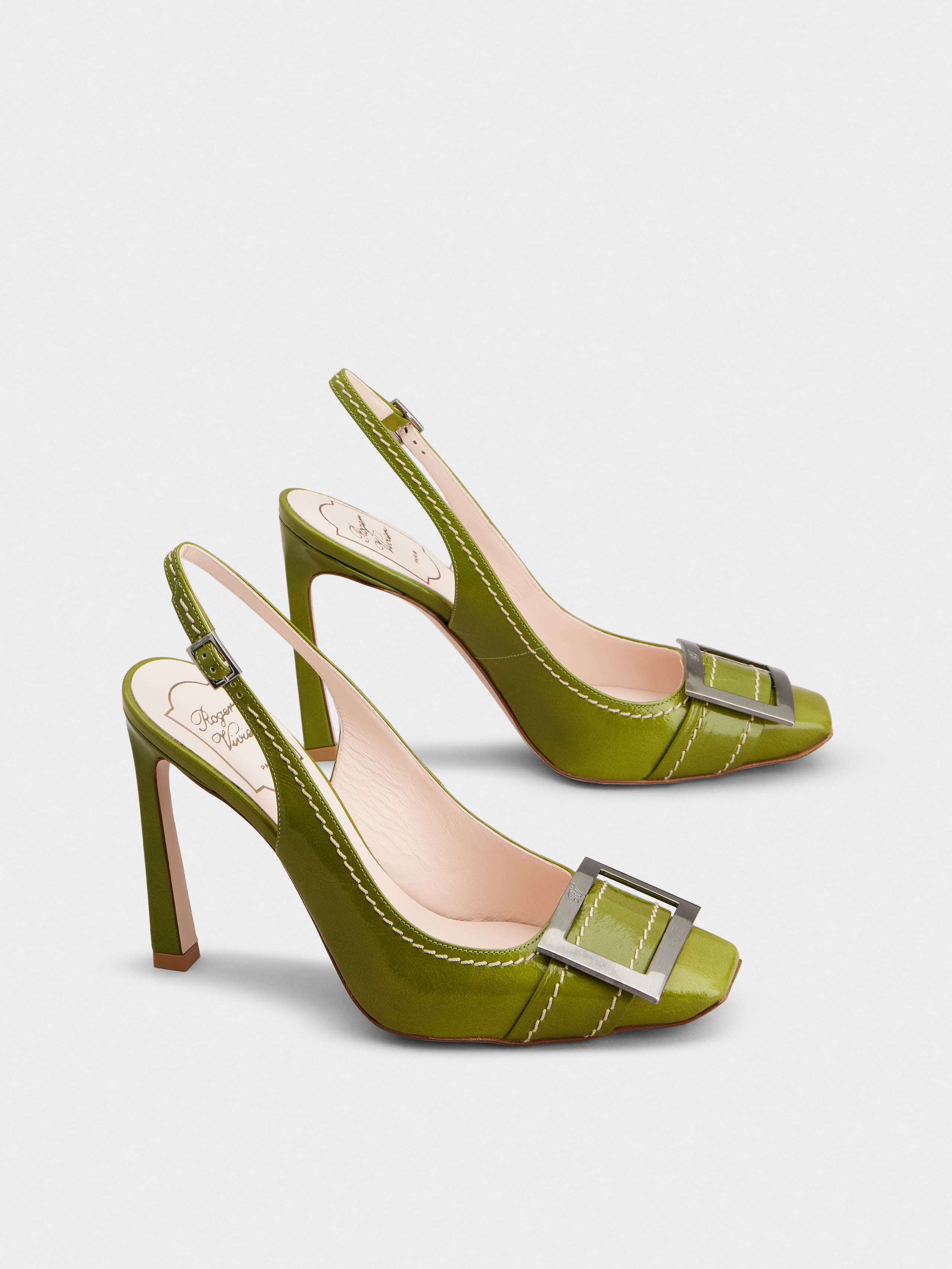 Trompette Slingback Pumps in patent leather - 2