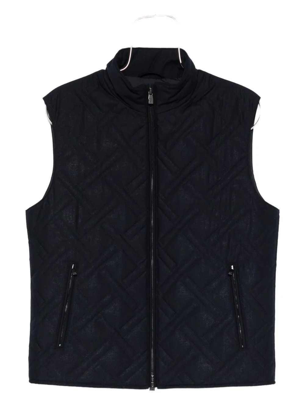 quilted zip gilet - 1