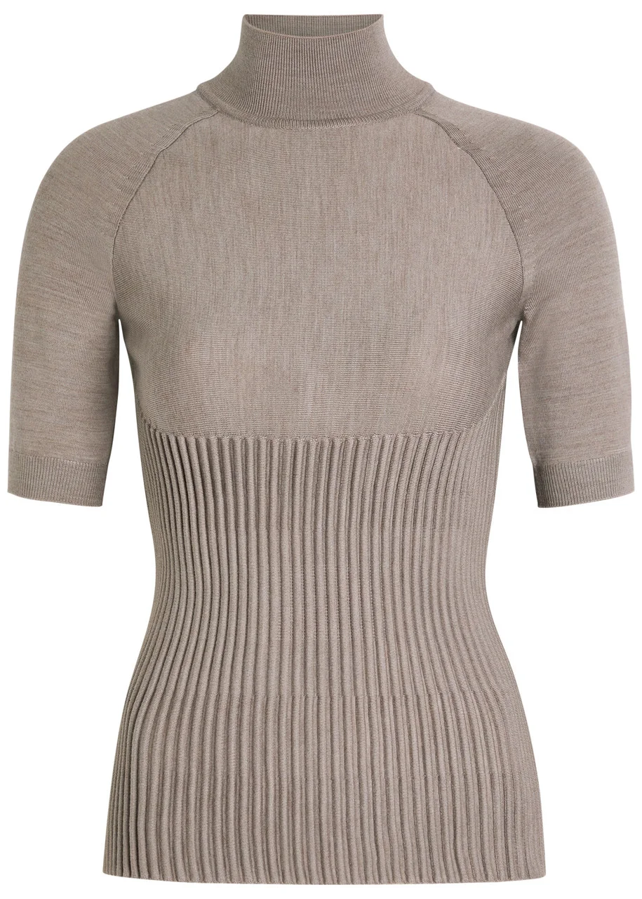 Alaïa Ribbed Wool-blend top - 1