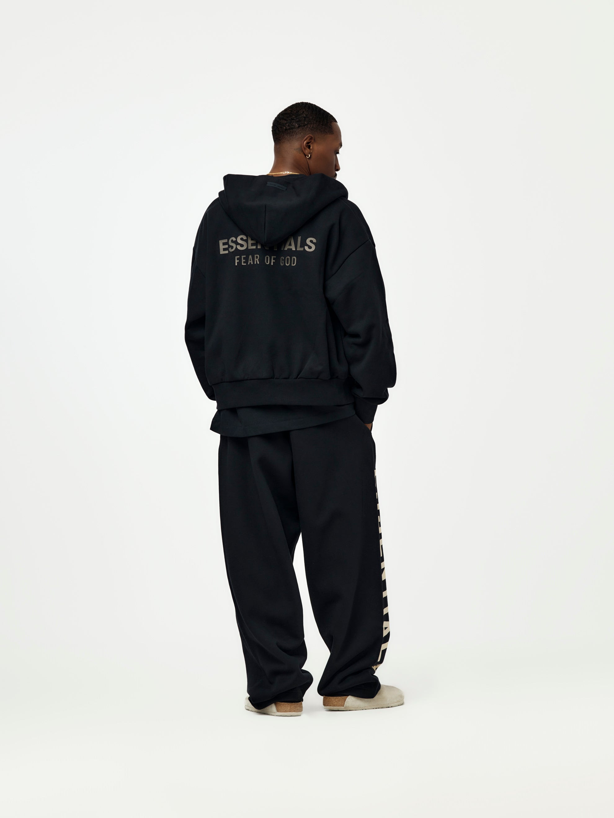 CLASSIC FIT FLEECE ZIP UP (JET BLACK) - 5