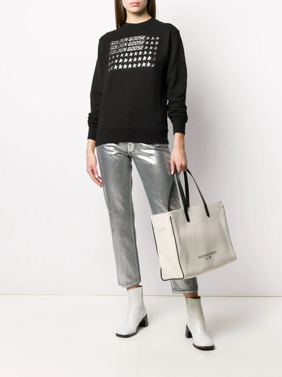 Golden Goose logo print long sleeve sweatshirt outlook