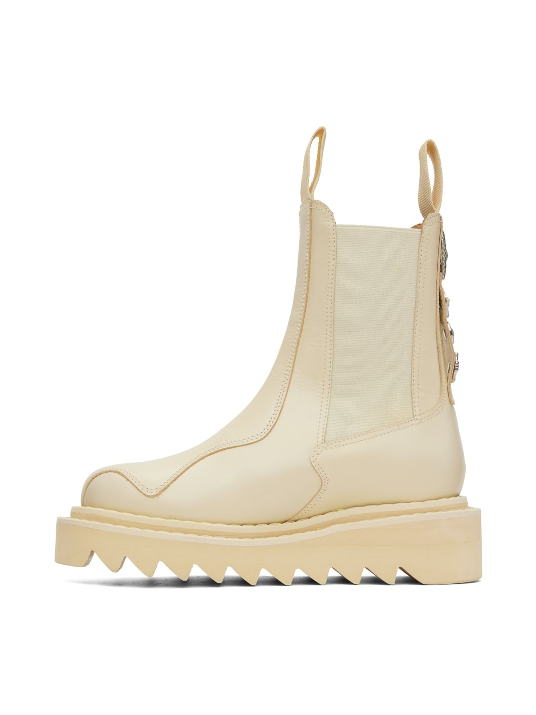 SSENSE Exclusive Beige Platform Chelsea Boots - 3