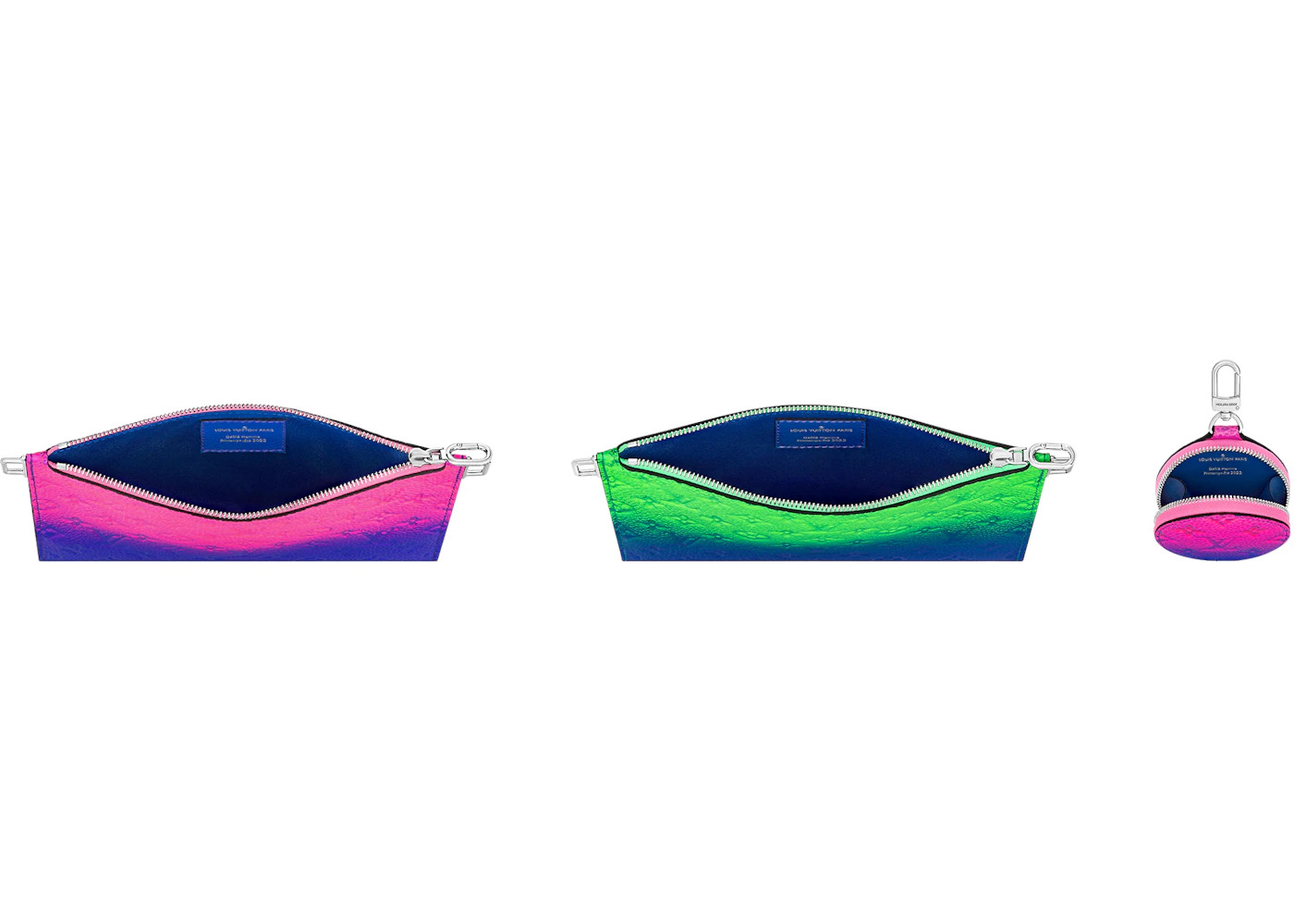 Louis Vuitton Trio Pouch Taurillon Illusion Blue/Pink - 3